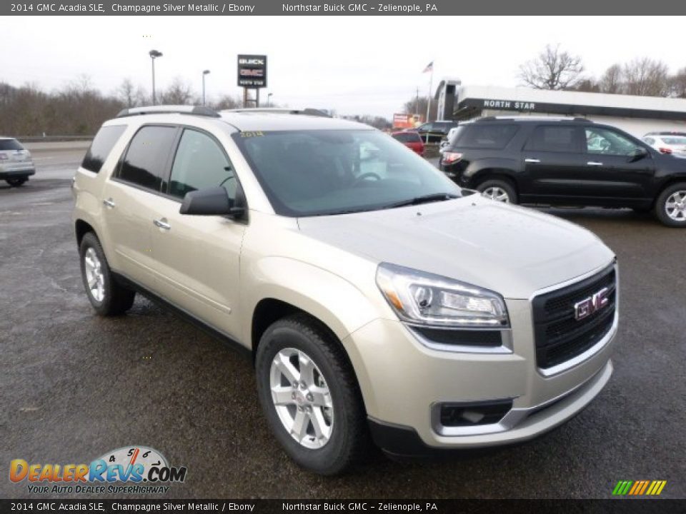 2014 GMC Acadia SLE Champagne Silver Metallic / Ebony Photo #3