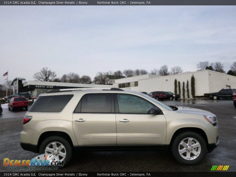 2014 GMC Acadia SLE Champagne Silver Metallic / Ebony Photo #4