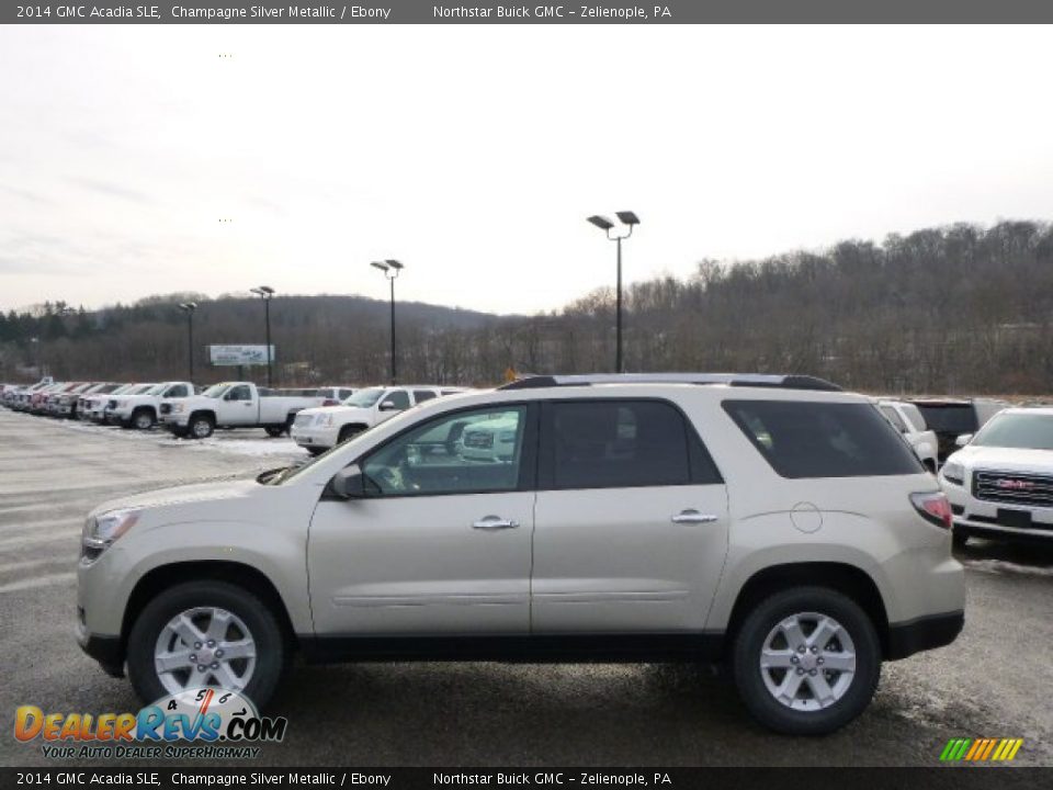 2014 GMC Acadia SLE Champagne Silver Metallic / Ebony Photo #8