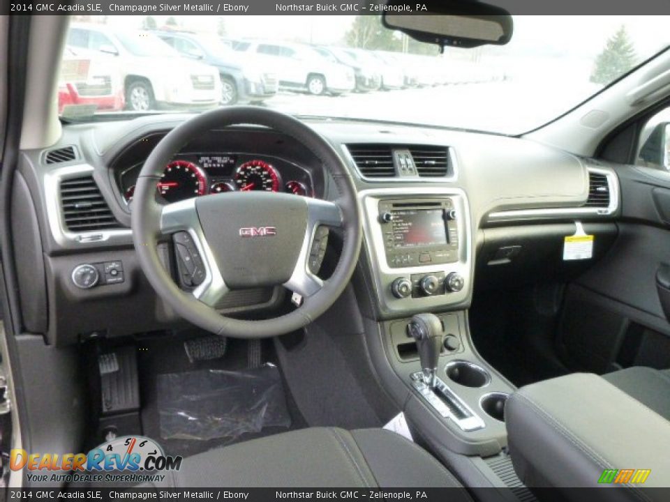 2014 GMC Acadia SLE Champagne Silver Metallic / Ebony Photo #14