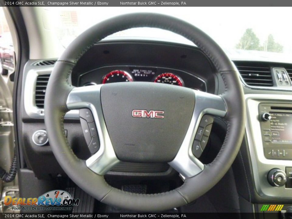 2014 GMC Acadia SLE Champagne Silver Metallic / Ebony Photo #18