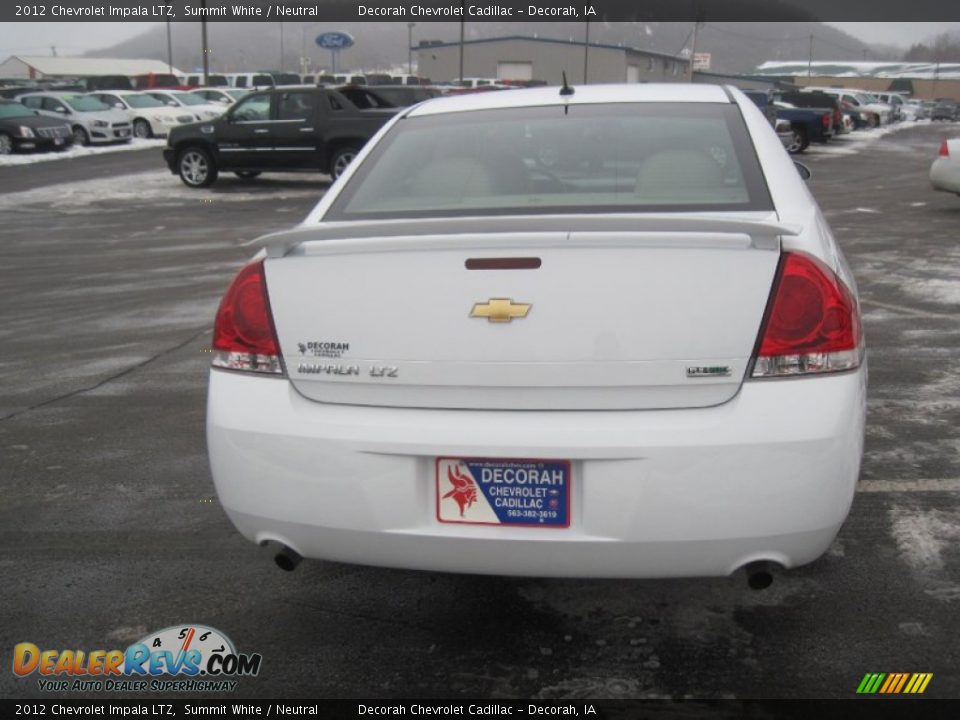 2012 Chevrolet Impala LTZ Summit White / Neutral Photo #4