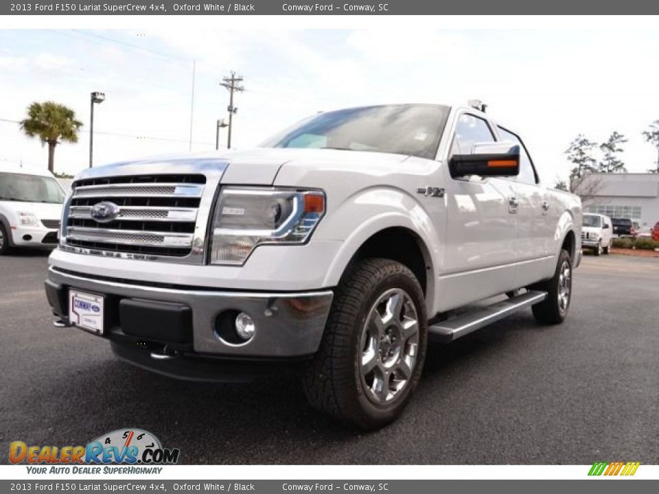 2013 Ford F150 Lariat SuperCrew 4x4 Oxford White / Black Photo #1