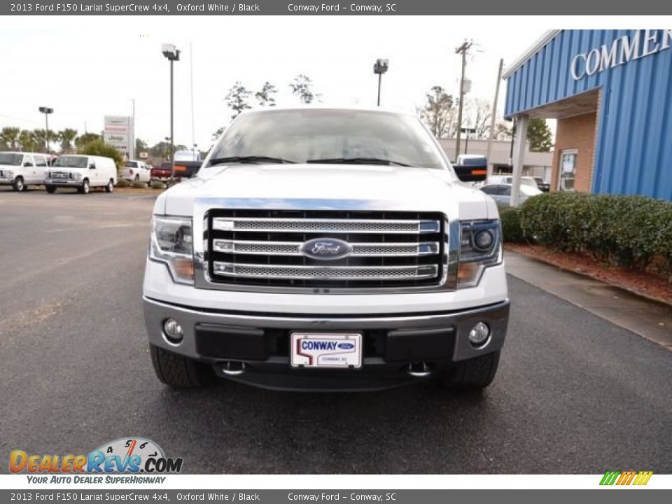 2013 Ford F150 Lariat SuperCrew 4x4 Oxford White / Black Photo #2