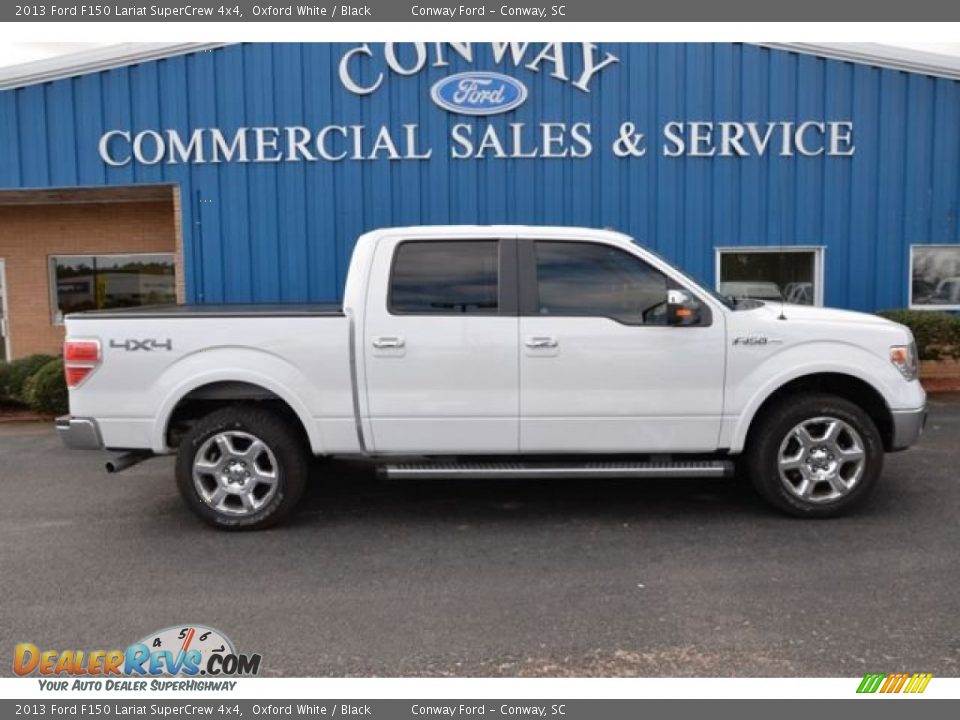 2013 Ford F150 Lariat SuperCrew 4x4 Oxford White / Black Photo #4