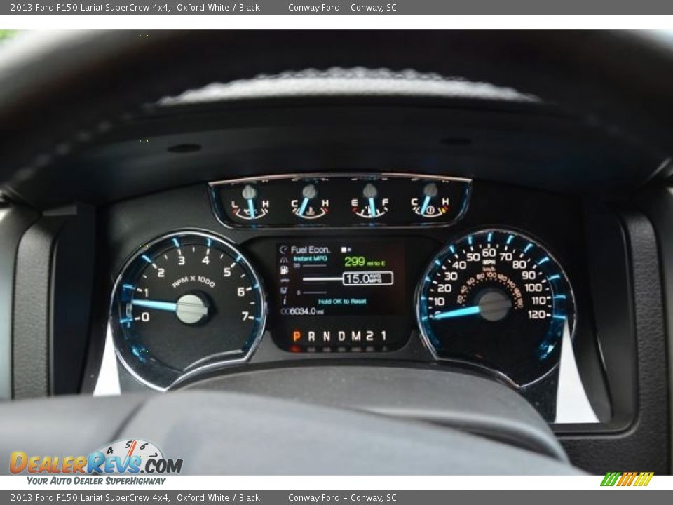 2013 Ford F150 Lariat SuperCrew 4x4 Oxford White / Black Photo #12