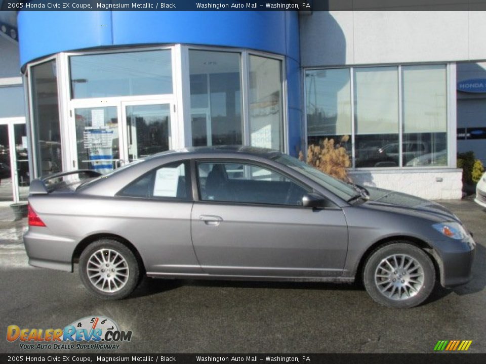2005 Honda Civic EX Coupe Magnesium Metallic / Black Photo #2