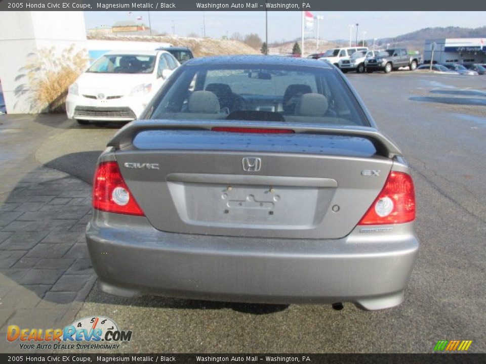 2005 Honda Civic EX Coupe Magnesium Metallic / Black Photo #8