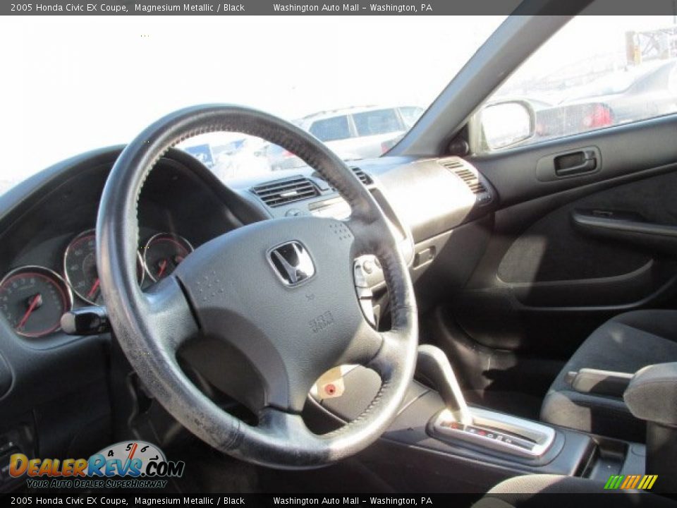 2005 Honda Civic EX Coupe Magnesium Metallic / Black Photo #11