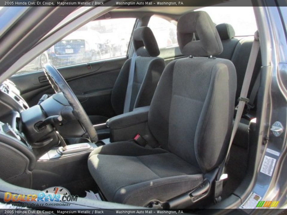 2005 Honda Civic EX Coupe Magnesium Metallic / Black Photo #12
