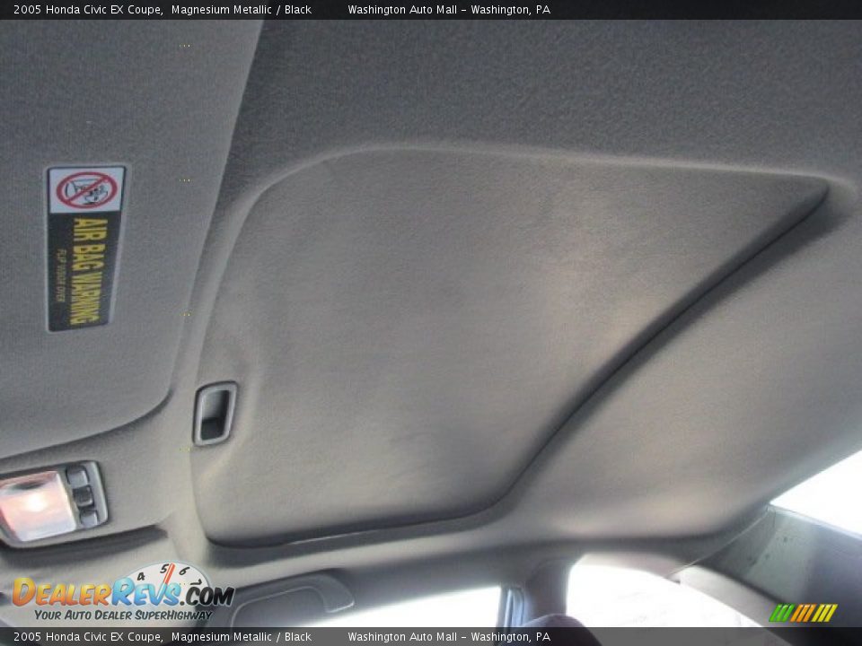 2005 Honda Civic EX Coupe Magnesium Metallic / Black Photo #15