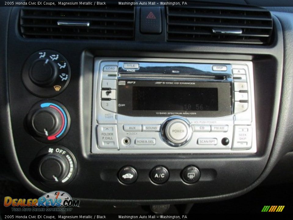 2005 Honda Civic EX Coupe Magnesium Metallic / Black Photo #16