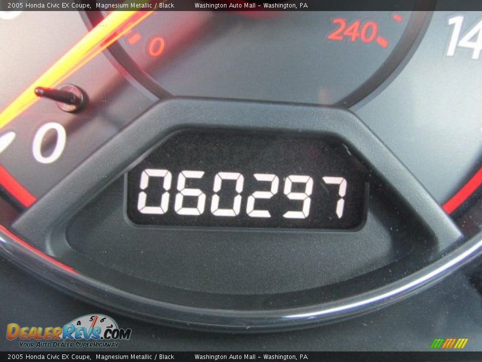 2005 Honda Civic EX Coupe Magnesium Metallic / Black Photo #20