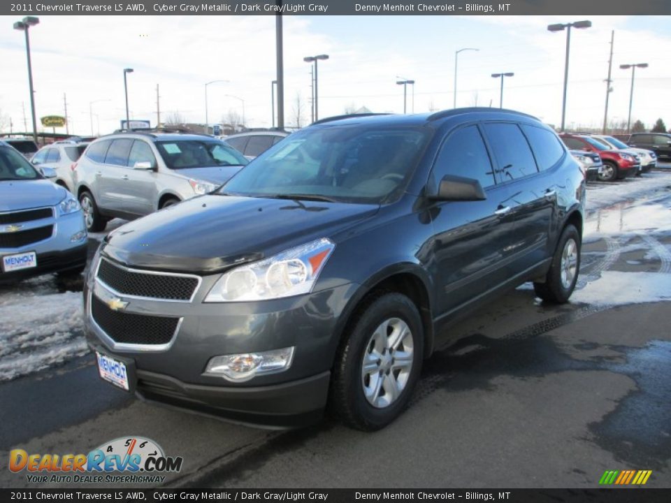 2011 Chevrolet Traverse LS AWD Cyber Gray Metallic / Dark Gray/Light Gray Photo #2