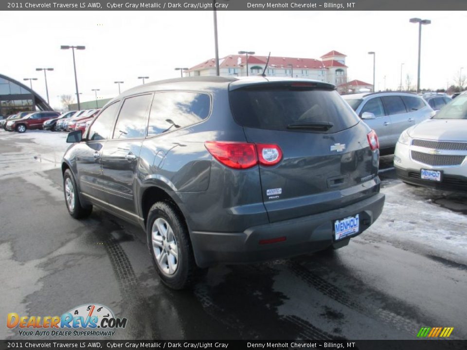 2011 Chevrolet Traverse LS AWD Cyber Gray Metallic / Dark Gray/Light Gray Photo #3