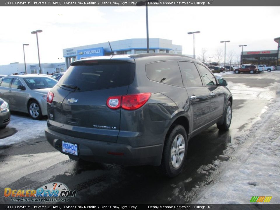 2011 Chevrolet Traverse LS AWD Cyber Gray Metallic / Dark Gray/Light Gray Photo #4