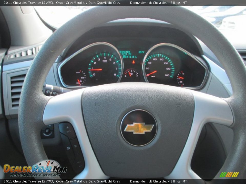 2011 Chevrolet Traverse LS AWD Cyber Gray Metallic / Dark Gray/Light Gray Photo #8
