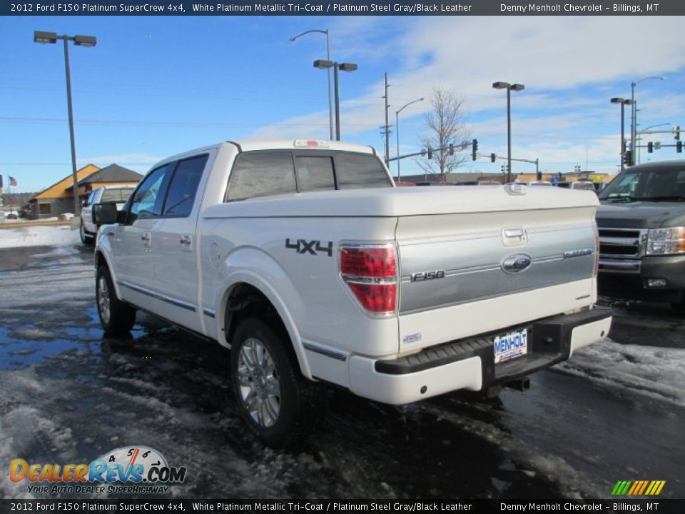 2012 Ford F150 Platinum SuperCrew 4x4 White Platinum Metallic Tri-Coat / Platinum Steel Gray/Black Leather Photo #3