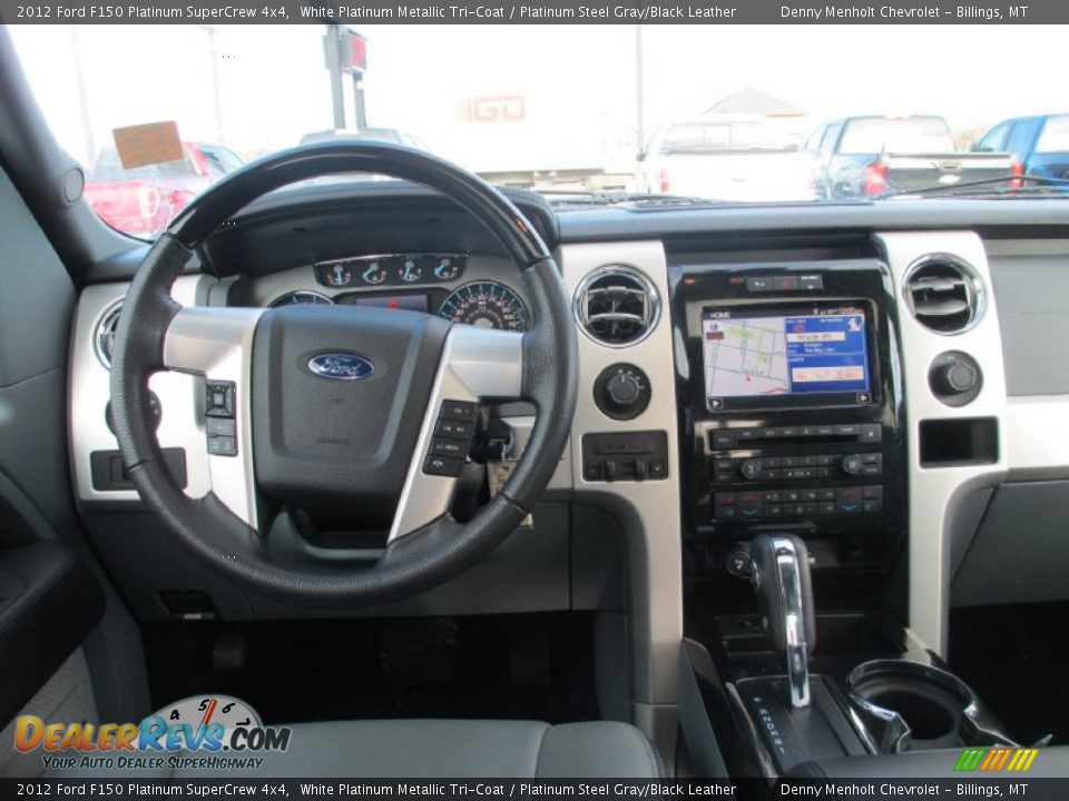 2012 Ford F150 Platinum SuperCrew 4x4 White Platinum Metallic Tri-Coat / Platinum Steel Gray/Black Leather Photo #6