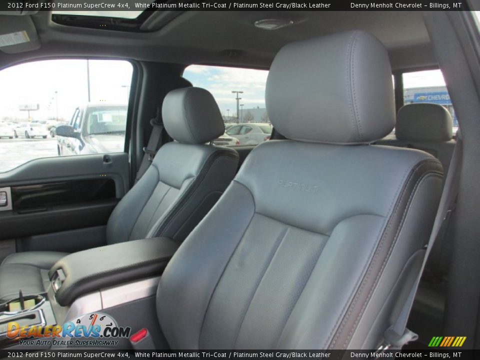 2012 Ford F150 Platinum SuperCrew 4x4 White Platinum Metallic Tri-Coat / Platinum Steel Gray/Black Leather Photo #7