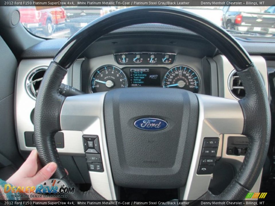 2012 Ford F150 Platinum SuperCrew 4x4 White Platinum Metallic Tri-Coat / Platinum Steel Gray/Black Leather Photo #10