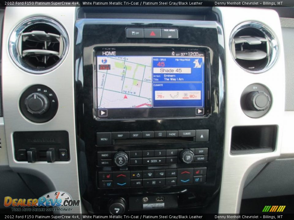 2012 Ford F150 Platinum SuperCrew 4x4 White Platinum Metallic Tri-Coat / Platinum Steel Gray/Black Leather Photo #11