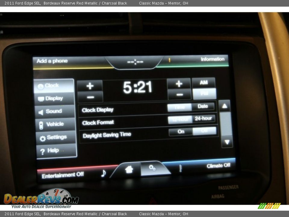 2011 Ford Edge SEL Bordeaux Reserve Red Metallic / Charcoal Black Photo #10