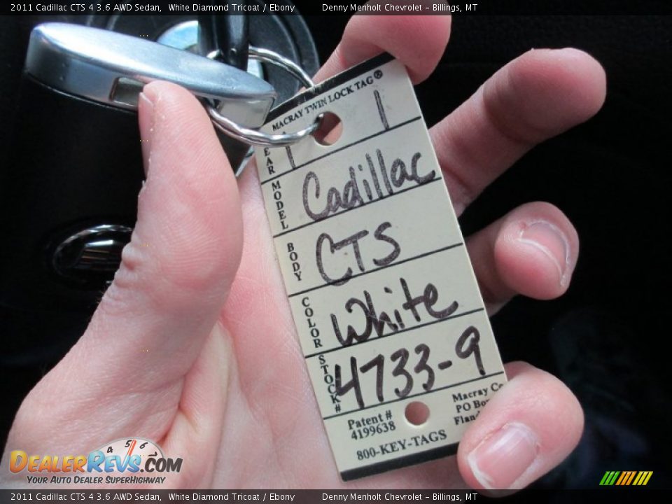 2011 Cadillac CTS 4 3.6 AWD Sedan White Diamond Tricoat / Ebony Photo #11