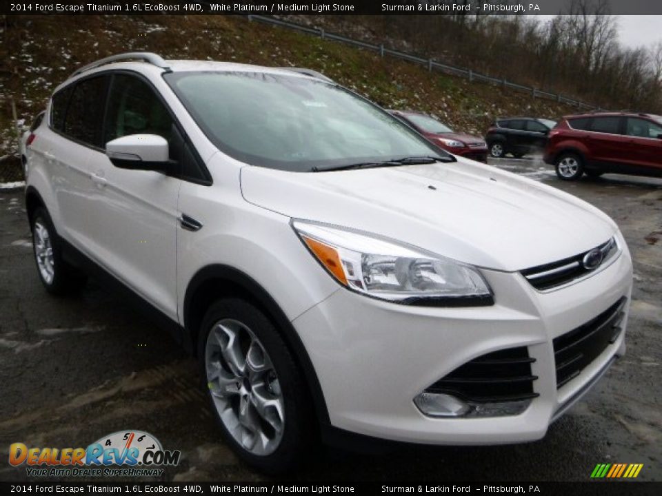 2014 Ford Escape Titanium 1.6L EcoBoost 4WD White Platinum / Medium Light Stone Photo #1