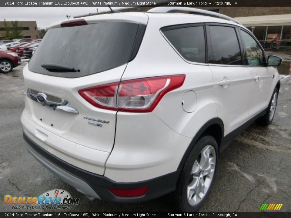 2014 Ford Escape Titanium 1.6L EcoBoost 4WD White Platinum / Medium Light Stone Photo #2