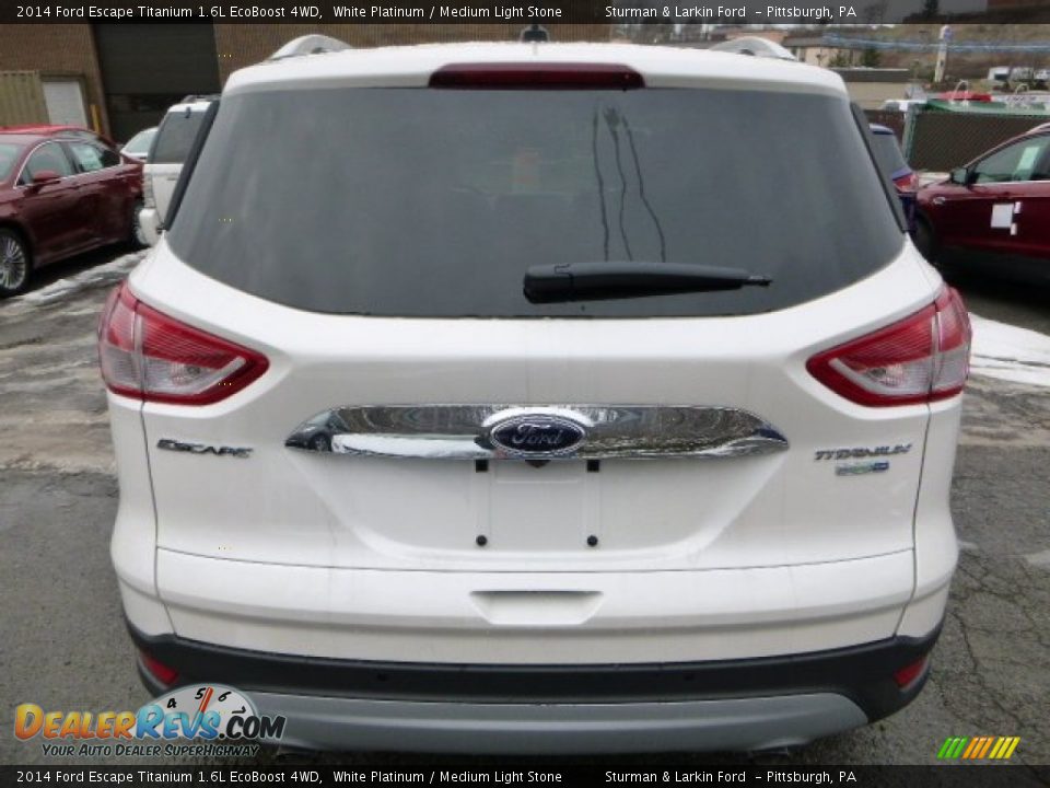 2014 Ford Escape Titanium 1.6L EcoBoost 4WD White Platinum / Medium Light Stone Photo #3
