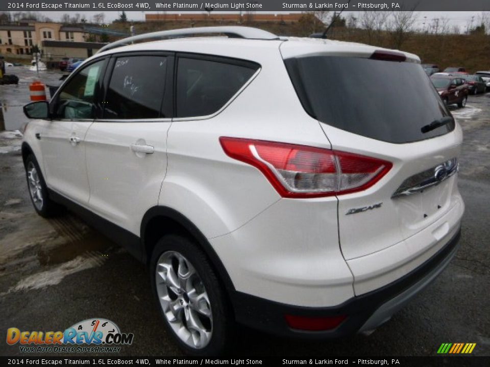 2014 Ford Escape Titanium 1.6L EcoBoost 4WD White Platinum / Medium Light Stone Photo #4