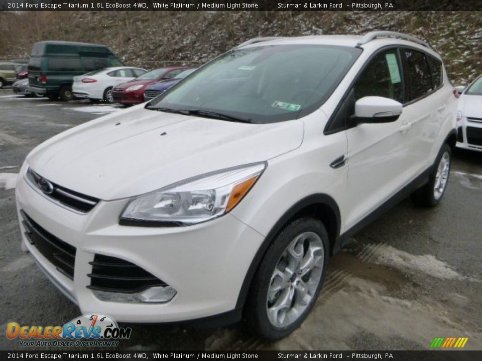 2014 Ford Escape Titanium 1.6L EcoBoost 4WD White Platinum / Medium Light Stone Photo #5