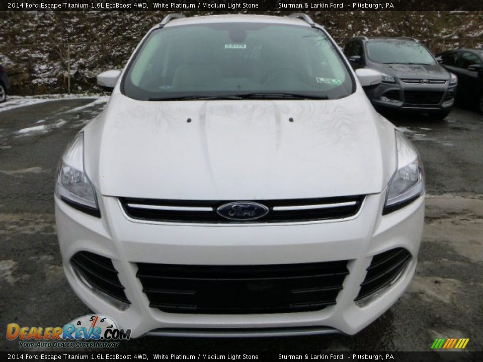 2014 Ford Escape Titanium 1.6L EcoBoost 4WD White Platinum / Medium Light Stone Photo #6