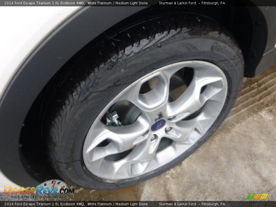 2014 Ford Escape Titanium 1.6L EcoBoost 4WD White Platinum / Medium Light Stone Photo #7