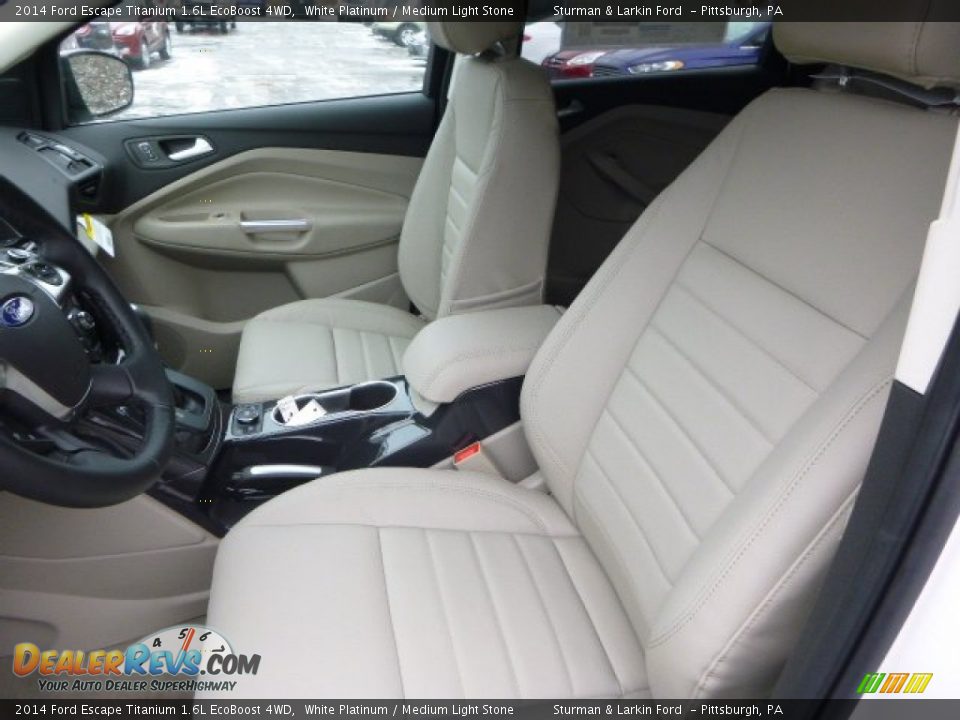 2014 Ford Escape Titanium 1.6L EcoBoost 4WD White Platinum / Medium Light Stone Photo #8
