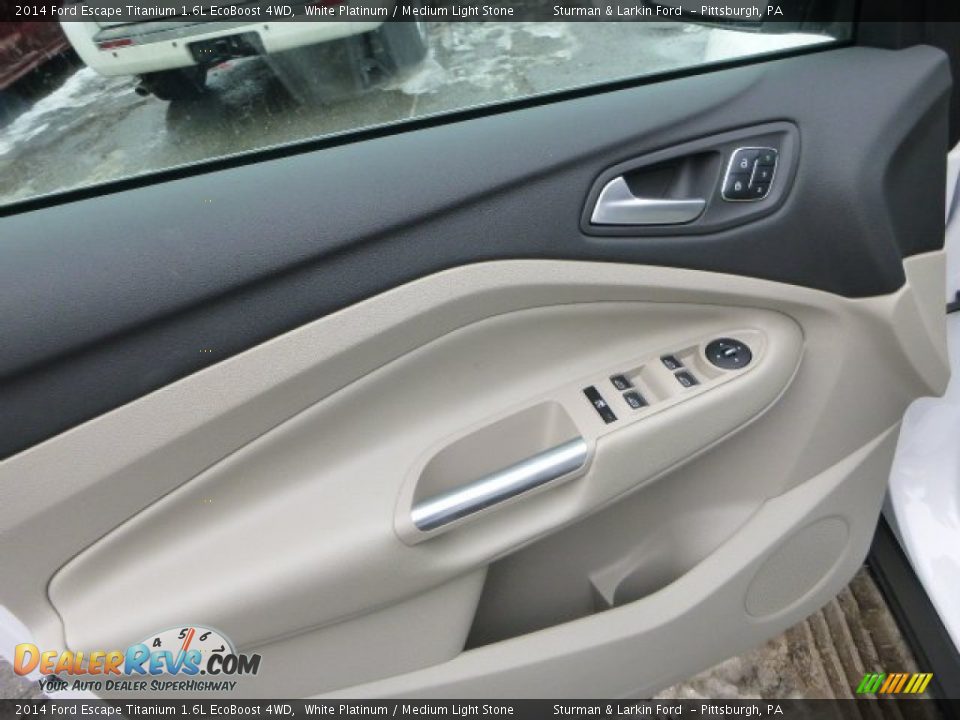 2014 Ford Escape Titanium 1.6L EcoBoost 4WD White Platinum / Medium Light Stone Photo #11