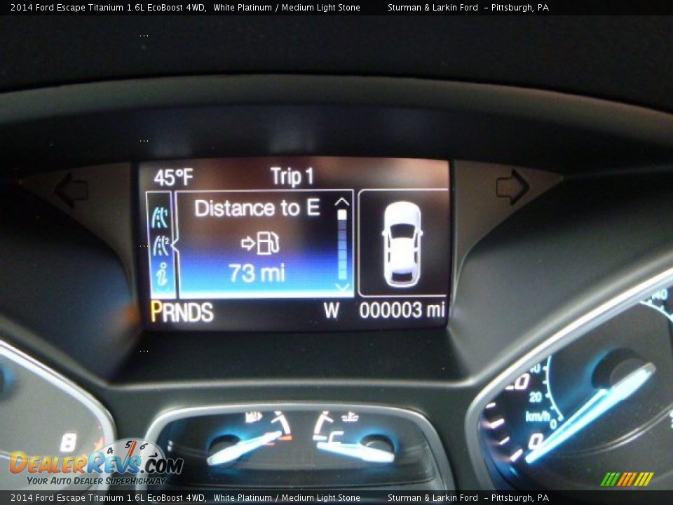 2014 Ford Escape Titanium 1.6L EcoBoost 4WD White Platinum / Medium Light Stone Photo #13
