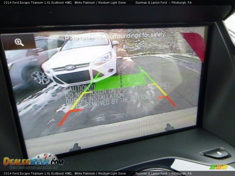 2014 Ford Escape Titanium 1.6L EcoBoost 4WD White Platinum / Medium Light Stone Photo #14