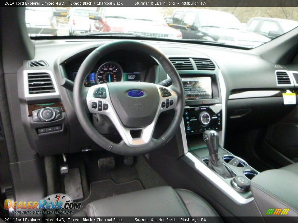 2014 Ford Explorer Limited 4WD Tuxedo Black / Charcoal Black Photo #9