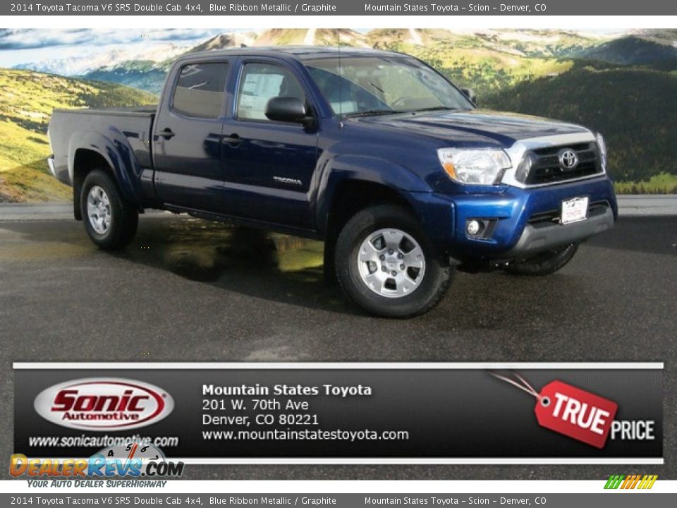 2014 Toyota Tacoma V6 SR5 Double Cab 4x4 Blue Ribbon Metallic / Graphite Photo #1