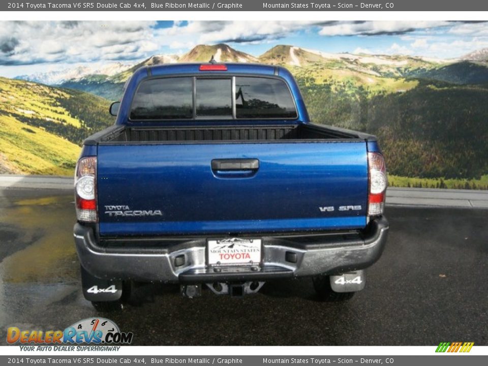 2014 Toyota Tacoma V6 SR5 Double Cab 4x4 Blue Ribbon Metallic / Graphite Photo #4