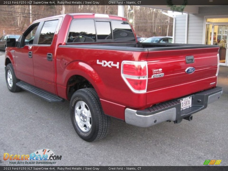 2013 Ford F150 XLT SuperCrew 4x4 Ruby Red Metallic / Steel Gray Photo #5