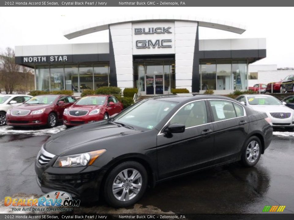 2012 Honda Accord SE Sedan Crystal Black Pearl / Ivory Photo #1