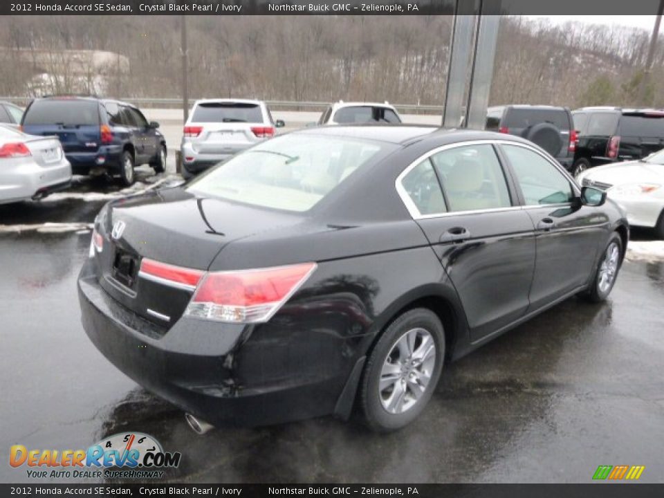 2012 Honda Accord SE Sedan Crystal Black Pearl / Ivory Photo #5