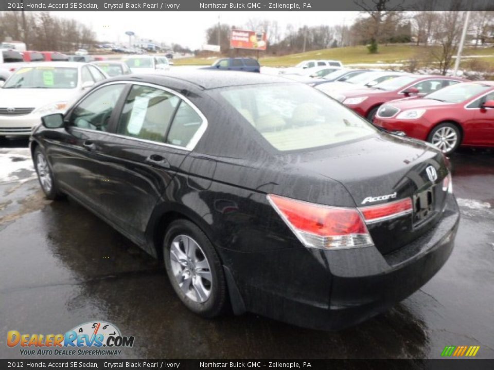 2012 Honda Accord SE Sedan Crystal Black Pearl / Ivory Photo #7