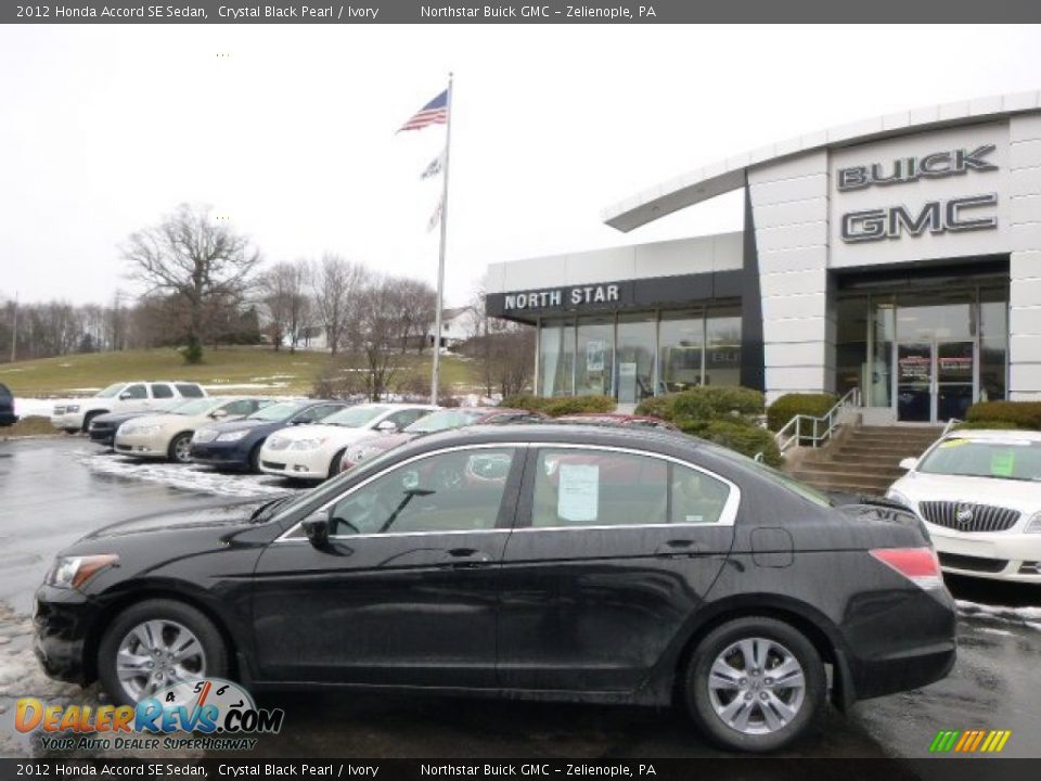 2012 Honda Accord SE Sedan Crystal Black Pearl / Ivory Photo #8