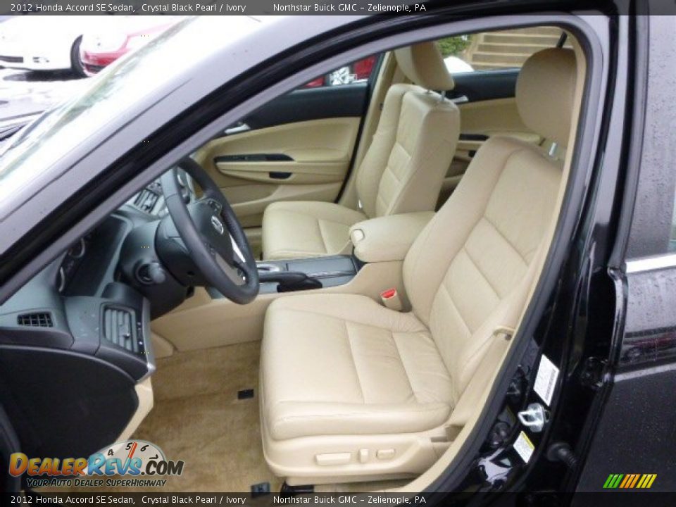 2012 Honda Accord SE Sedan Crystal Black Pearl / Ivory Photo #10