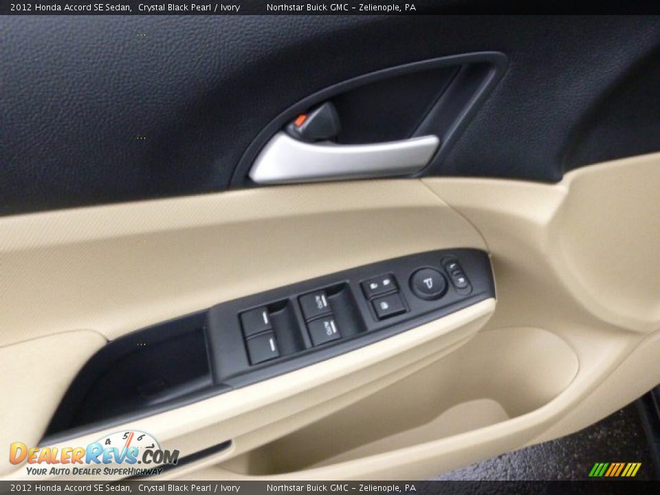 2012 Honda Accord SE Sedan Crystal Black Pearl / Ivory Photo #15