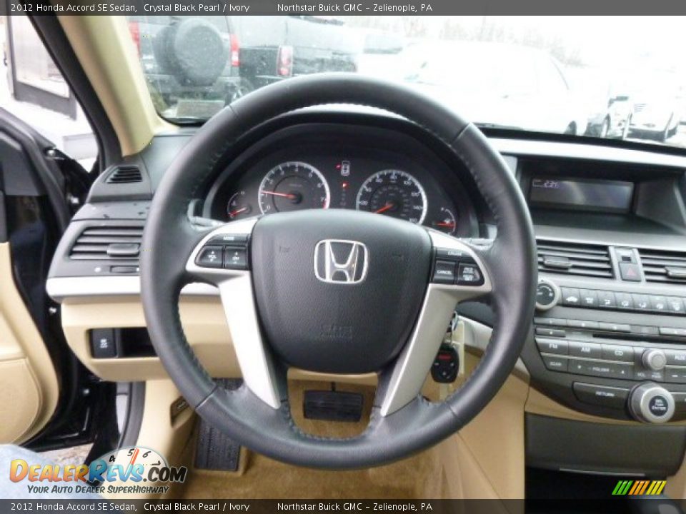 2012 Honda Accord SE Sedan Crystal Black Pearl / Ivory Photo #18
